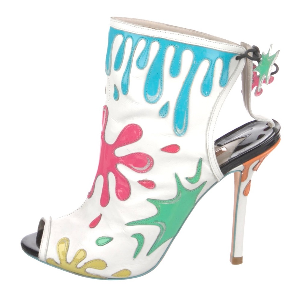 SOPHIA WEBSTER Arty Party paint splatter booties